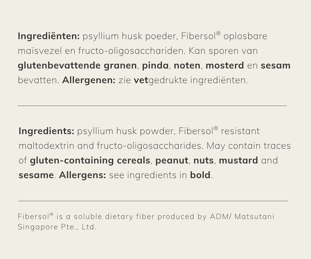 Fiber gut health supplement - AB INTRA Fibersentials FLOW Ingredients